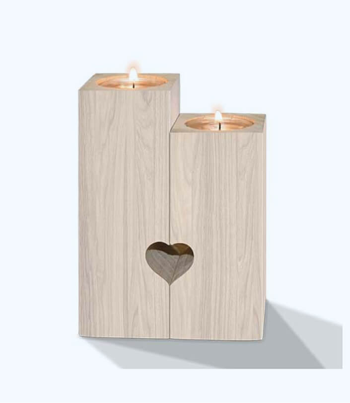 Wood Candle Holder